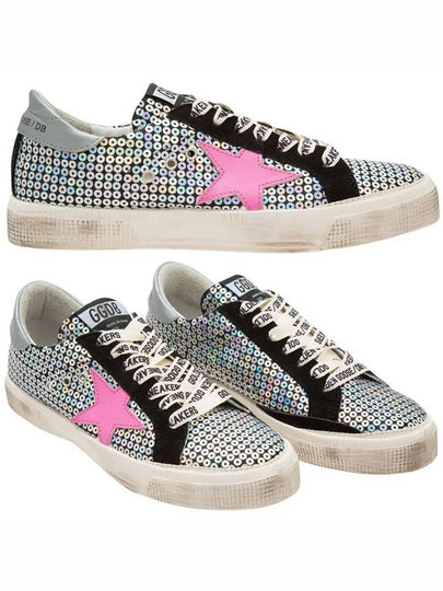 May Sequin Low Top Sneakers Silver - GOLDEN GOOSE - BALAAN 2