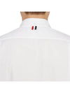 Men's Poplin Grosgrain Armband Classic Long Sleeve Shirt White - THOM BROWNE - BALAAN 8