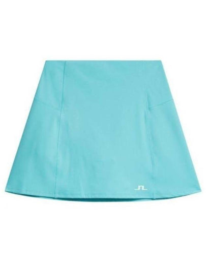 Kayla Logo Print Skirt Blue Curacao - J.LINDEBERG - BALAAN 2