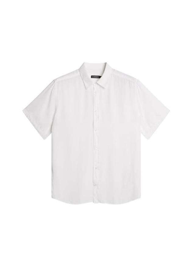 Regular Light Tencel Short Sleeve Shirt White - J.LINDEBERG - BALAAN 2