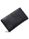 Cassette Zipper Long Wallet Black - BOTTEGA VENETA - BALAAN 2