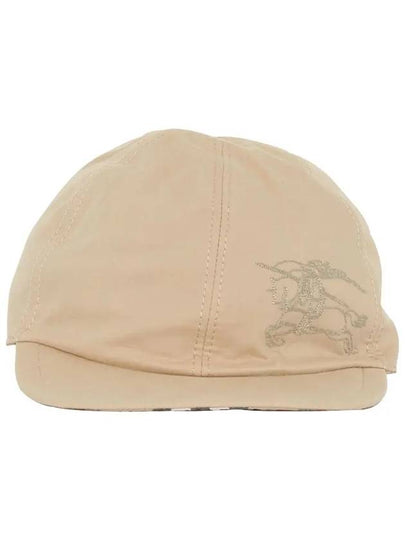 Kids Check Reversible Cotton Baseball Cap Hat Sand - BURBERRY - BALAAN 2