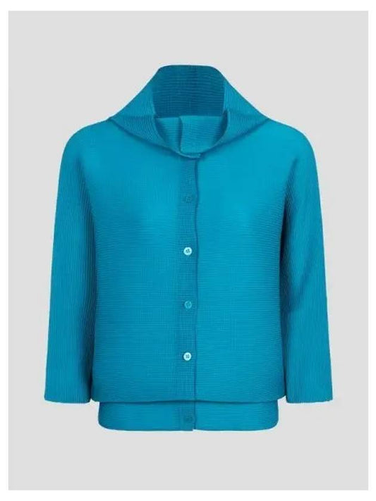 Dolman Stretch Pleats 1 Spring Fall Cardigan Ceruran Blue Domestic Product GM0024090241645 - ISSEY MIYAKE - BALAAN 1