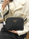 Triangle logo Tesuto quilted cross bag 1BH089 2DYC F0002 - PRADA - BALAAN 9