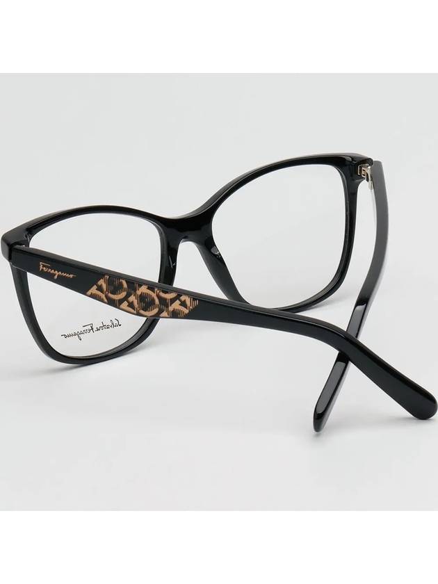 glasses frame SF2903 001 cat eye horn rim logo decoration - SALVATORE FERRAGAMO - BALAAN 4