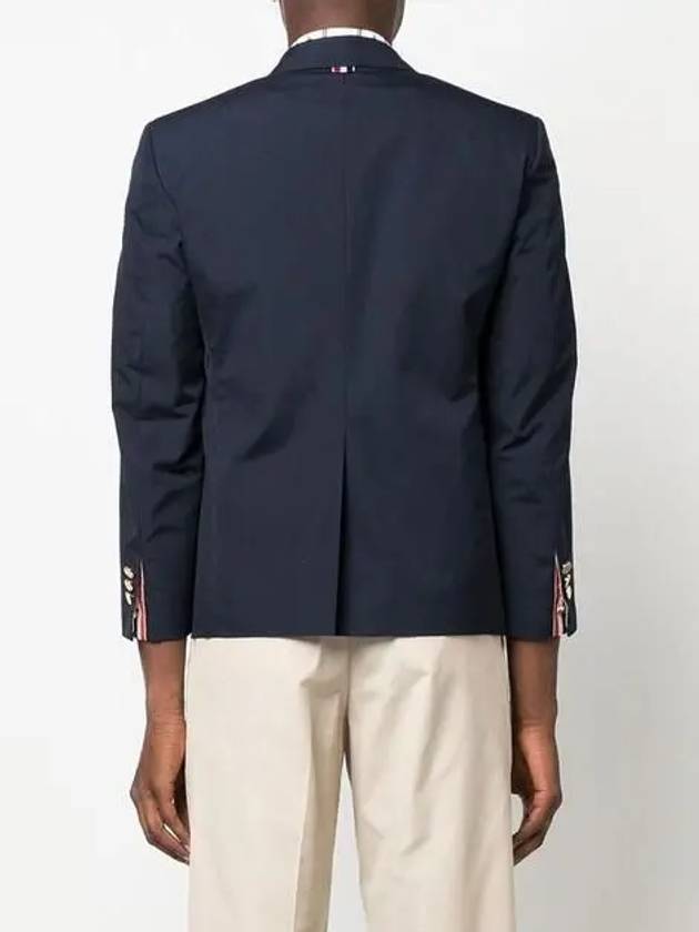 Typewriter Cloth Grosgrain Placket Sport Jacket Navy - THOM BROWNE - BALAAN 5