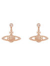 Mini Bas Relief Drop Earrings Rose Gold - VIVIENNE WESTWOOD - BALAAN.