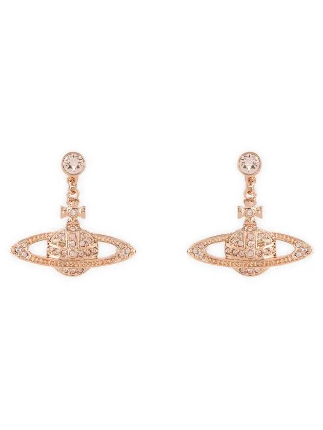 Mini Bas Relief Drop Earrings Rose Gold - VIVIENNE WESTWOOD - BALAAN.