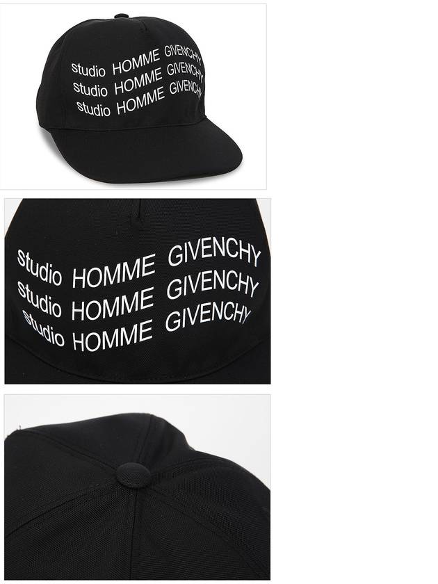 Studio Homme Logo Ball Cap Black - GIVENCHY - BALAAN 3