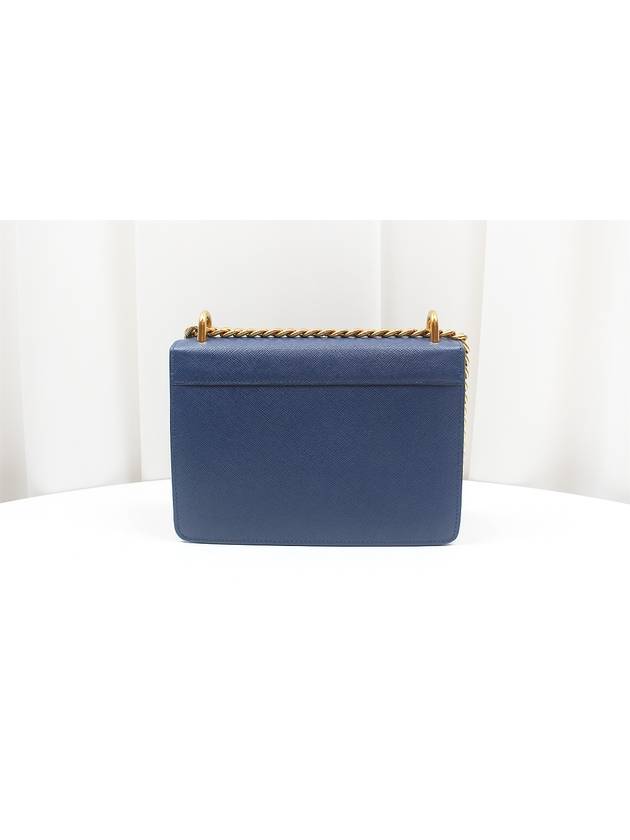 Saffiano gold chain shoulder bag blue 1BD133 - PRADA - BALAAN 5