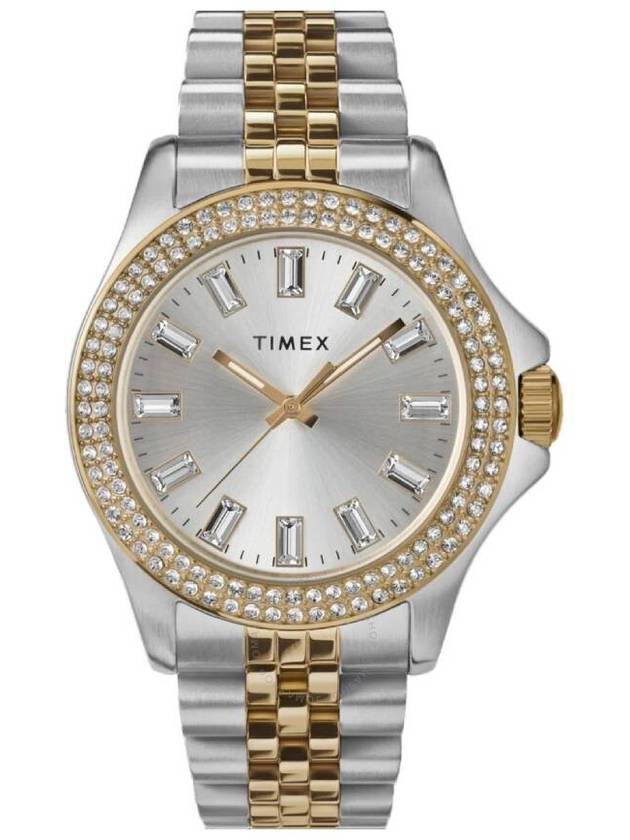 Timex Kaia Quartz Crystal Silver Dial Ladies Watch TW2V80100VQ - TIMEX - BALAAN 1