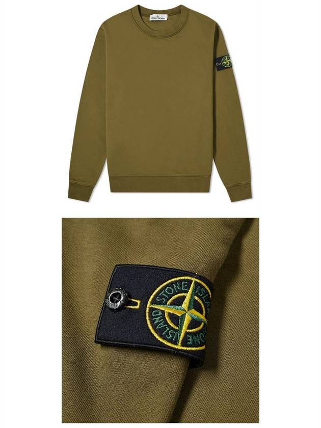 Men's Wappen Patch Sweatshirt Khaki - STONE ISLAND - BALAAN 5