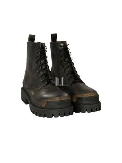 Strike Lace-Up Ankle Boots Brown Black - BALENCIAGA - BALAAN 2