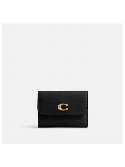 Logo Plaque Basic Half Wallet Black - COACH - BALAAN 2