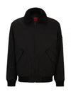 Teddy Collar Water Repellent Padded Bomber Jacket Black - HUGO BOSS - BALAAN 2