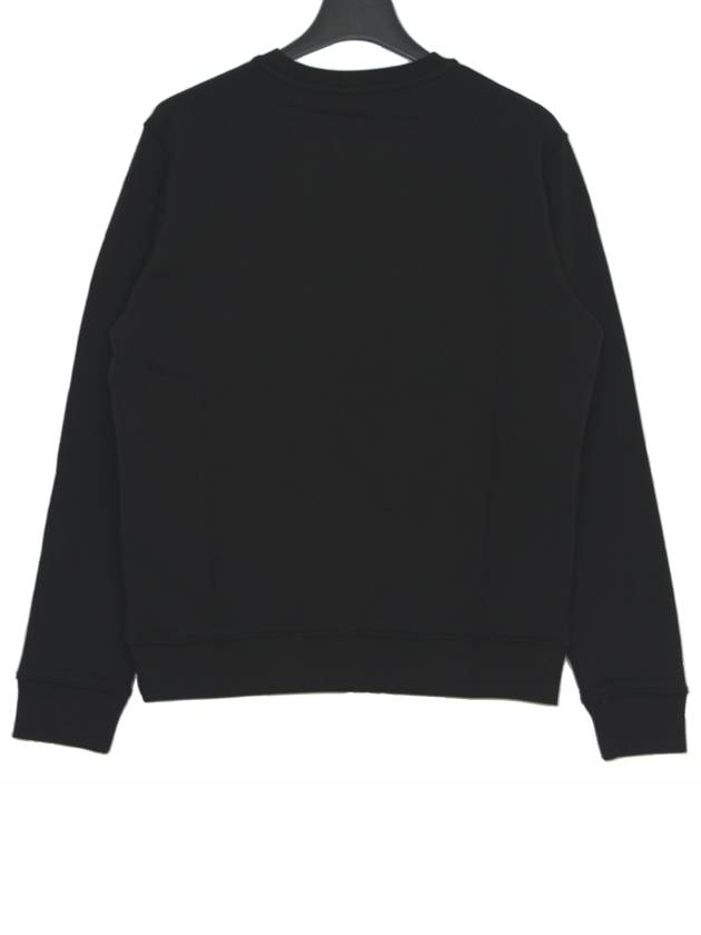 Logo Print Crew Neck Cotton Sweatshirt Black - MSGM - BALAAN 6