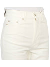 Women's Denim High Waist Cropped Jeans White - AMI - BALAAN 10