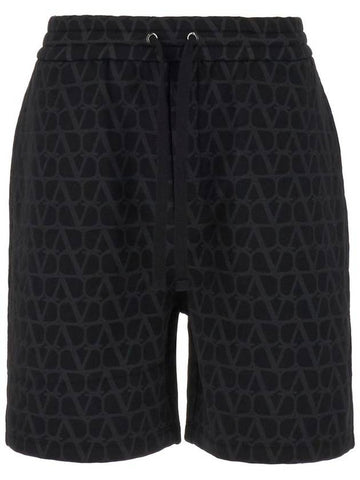 Valentino Garavani Bermuda Shorts With "Toile Iconographe" Print - VALENTINO - BALAAN 1