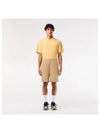 Men s SUMMER Pack Poplin Back Pocket Shorts Beige - LACOSTE - BALAAN 1