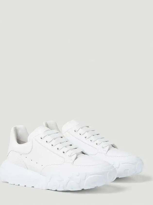 Court Court Oversole All White Leather Sneakers - ALEXANDER MCQUEEN - BALAAN 2