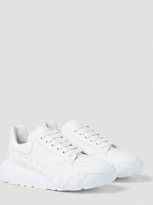 Court Court Oversole All White Leather Sneakers - ALEXANDER MCQUEEN - BALAAN 2