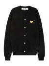 Play Gold Waffen Cardigan Black - COMME DES GARCONS - BALAAN 2