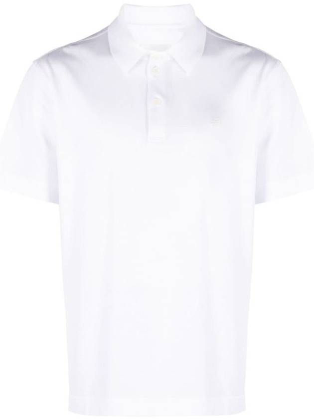 Embroidered Logo Cotton Polo Shirt White - GIVENCHY - BALAAN 2