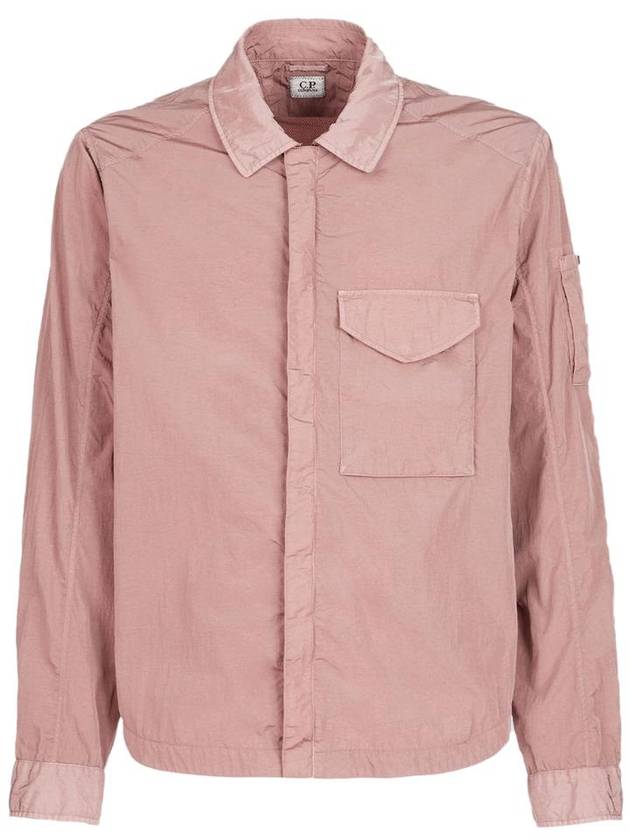 Men's Chrome R Over Shirt Zip Up Jacket Pink - CP COMPANY - BALAAN 1