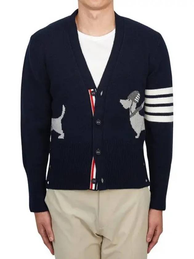 Hector 4 Bar Stripe Cardigan Black - THOM BROWNE - BALAAN 2