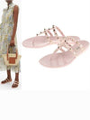 Rockstud thong flip flops pink - VALENTINO - BALAAN.