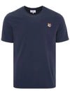 Fox Head Patch Classic Short Sleeve T-Shirt Ink Blue - MAISON KITSUNE - BALAAN 2