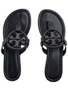 Women's Miller Leather Flip Flops Black - TORY BURCH - BALAAN 7