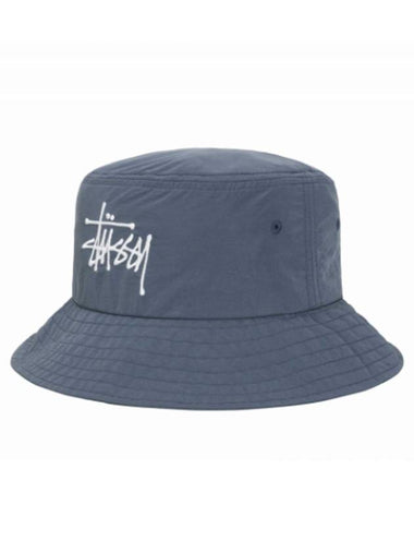 Peached Nylon Basic Bucket Hat Steel Blue 1321102 Peached Nylon Basic Bucket Hat Steel Blue - STUSSY - BALAAN 1