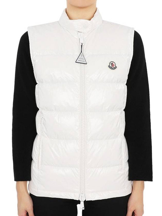 Moncler Women s ALCIBIA Logo Patch Padded Vest White 1A00066 597EU 034 - MONCLER - BALAAN 2