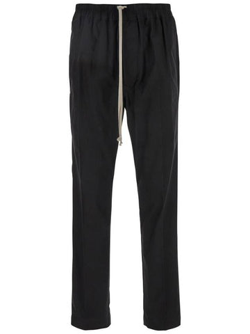 Black Pants With Oversize Drawstring In Wool Man - RICK OWENS - BALAAN 1