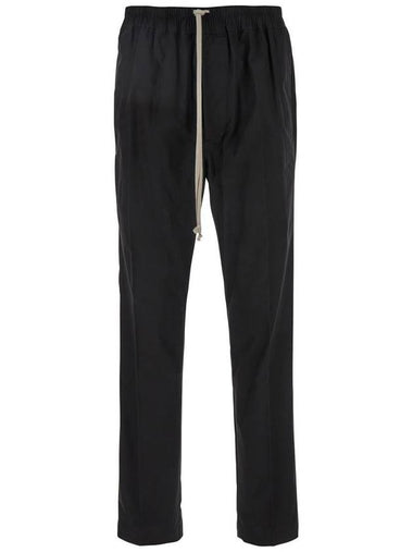 Black Pants With Oversize Drawstring In Wool Man - RICK OWENS - BALAAN 1