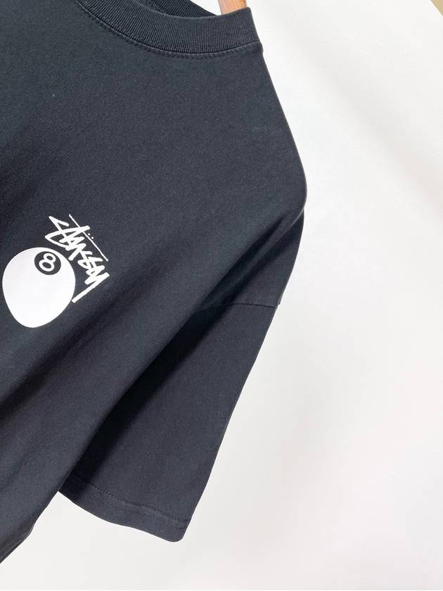 Pigment 8 Ball Logo Cotton Short Sleeve T Shirt Black - STUSSY - BALAAN 10