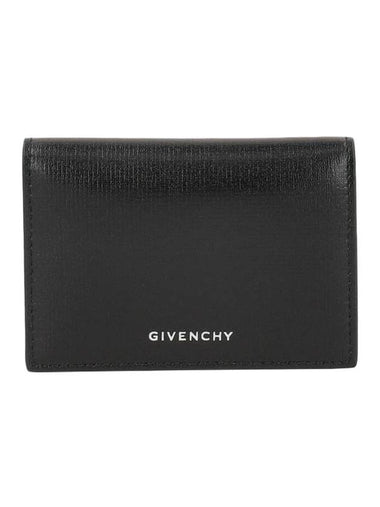 4G Classic Grain Calfskin Half Wallet Black - GIVENCHY - BALAAN 1