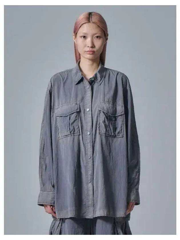 Silky Dying Overfit Outer Shirt Gray Domestic Product GM0024070967038 - JUUN.J - BALAAN 1