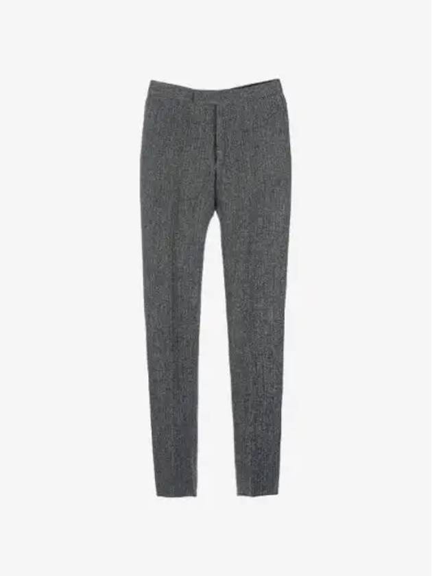 Men's Herringbone Backstrap Straight Pants Grey - THOM BROWNE - BALAAN 2