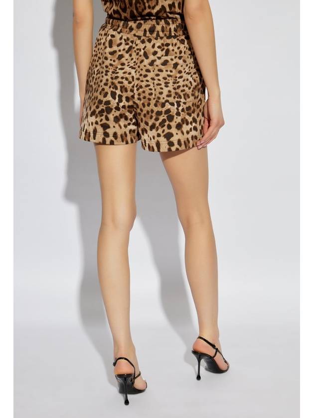 Dolce & Gabbana Animal Print Shorts, Women's, Beige - DOLCE&GABBANA - BALAAN 4