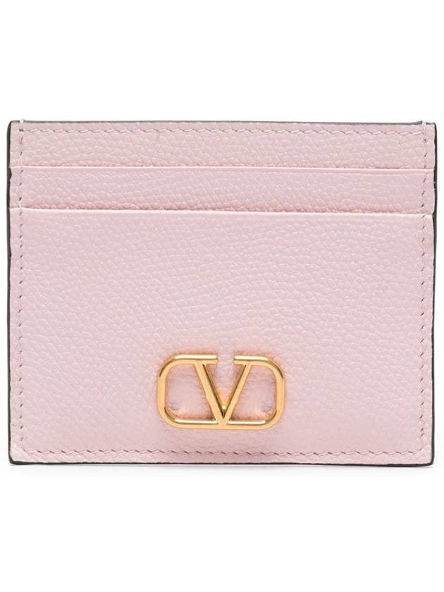 V Logo Signature Card Wallet Black - VALENTINO - BALAAN 9