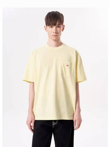 Men s Pocket T Shirt Yellow Domestic Product - DANTON - BALAAN 1