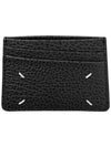 Grain Leather Stitch Card Wallet Black - MAISON MARGIELA - BALAAN 3