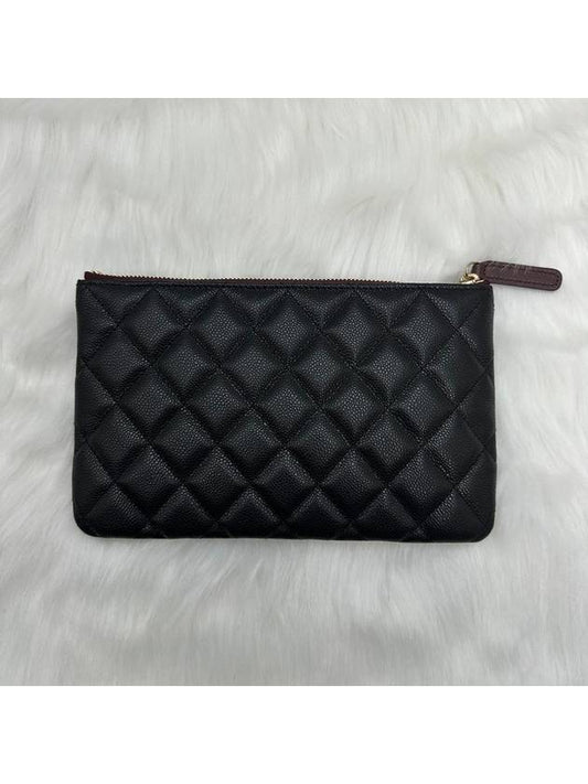 Women's Leather Clutch Bag Small Black Silver Plated - CHANEL - BALAAN 2