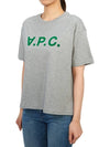 Logo Print Crew Neck Short Sleeve T-Shirt Grey - A.P.C. - BALAAN 3