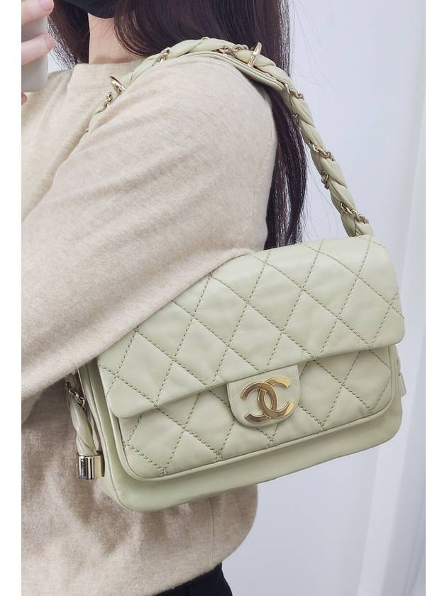 11th Yellow Big CC Quilted Weave Shoulder Crossbag 2VCHB30763 - CHANEL - BALAAN 10