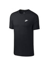 Sportswear Club Short Sleeve T-Shirt Black - NIKE - BALAAN 4