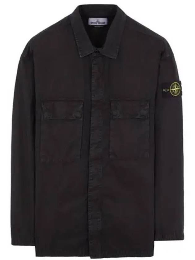 Old Treatment Over Long Sleeve Shirt Black - STONE ISLAND - BALAAN 2