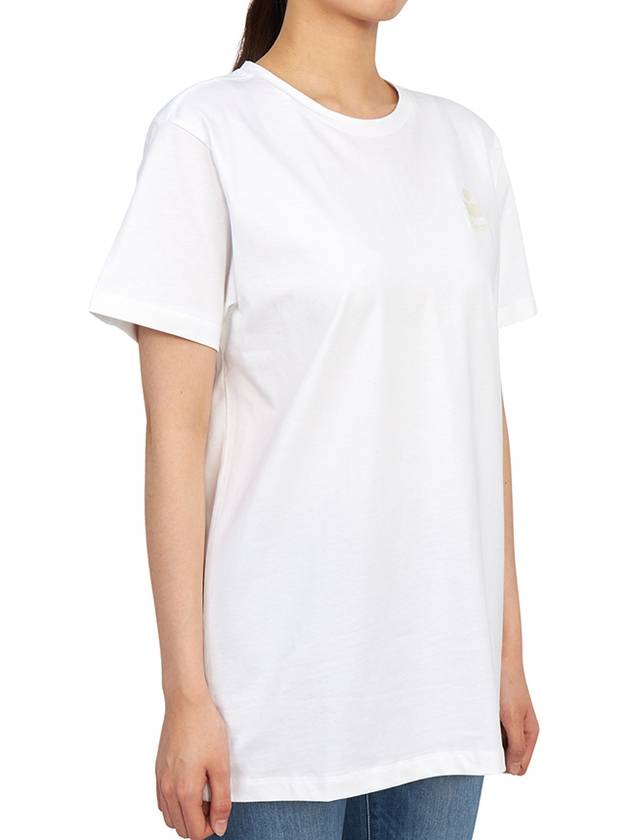 Aby Logo Short Sleeve T-Shirt White - ISABEL MARANT - BALAAN 4